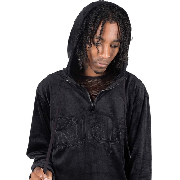🆕 Killstar "Fester" Velour Black Hoodie - Picture 5 of 15